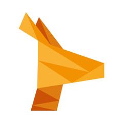 fly silhouette low poly icon