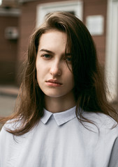 Portrait of a beautiful girl on the street