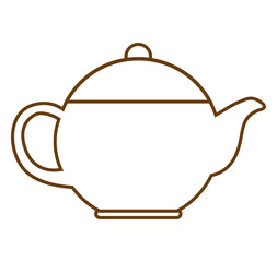 teapot kitchen isolated icon