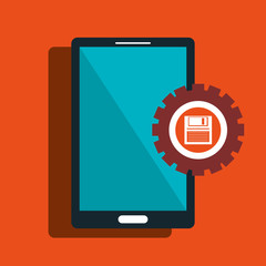 smartphone gears system symbol