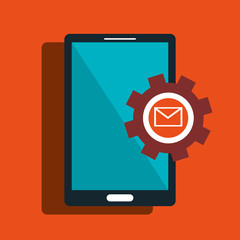 smartphone gears system symbol
