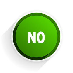 no flat icon with shadow on white background, green modern design web element