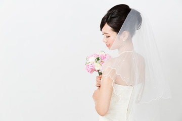 attractive asian woman wedding image