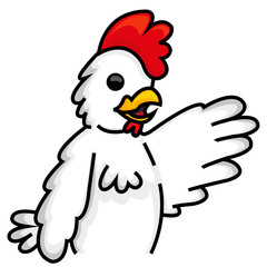 Chicken character cartoon, art, logo, vector, rooster icon, eps, isolated, jpg.