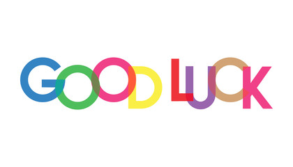 GOOD LUCK letter full color