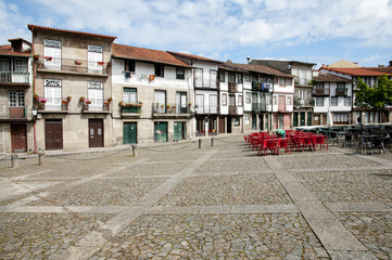 Fototapeta na wymiar “Praca de Sao Tiago” Street - Guimaraes - Portugal