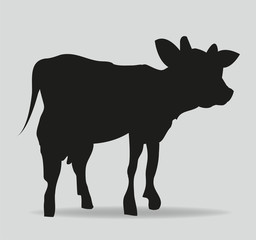 cow logo, Detailed silhouette art, vector, illustration, eps, jpg, image, icon.
