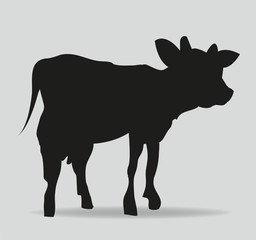 cow logo, Detailed silhouette art, vector, illustration, eps, jpg, image, icon.

