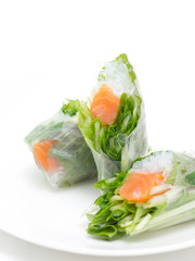 サーモンの生春巻き