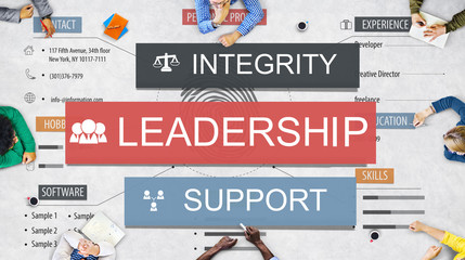 Leadership Lead Guiding Support Integrity Concept