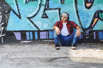Young man with headphones