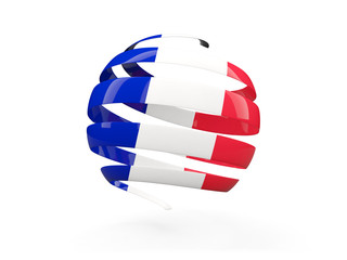 Flag of france, round icon