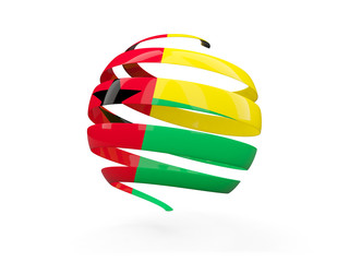 Flag of guinea bissau, round icon