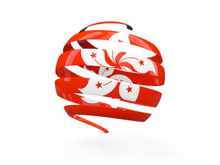 Flag of hong kong, round icon © Mikhail Mishchenko