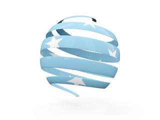 Flag of micronesia, round icon
