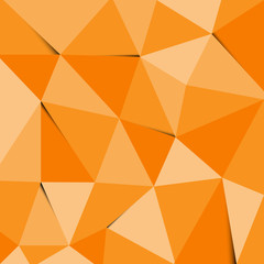 Orange polygon abstract triangle background