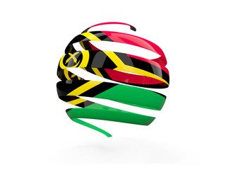 Fototapeta premium Flag of vanuatu, round icon
