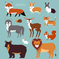 Fototapeta premium cartoon animals set
