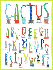 alphabet of cactus © HstrongART