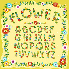 alphabet of flower