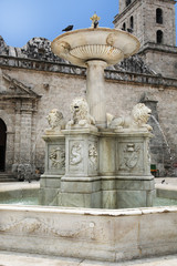 Fototapeta na wymiar Lion Fountain Old Havana Cuba