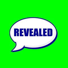 REVEALED blue wording on Speech bubbles Background Green