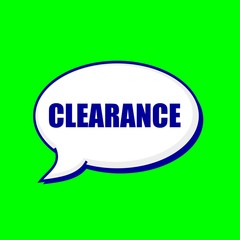 Clearance blue wording on Speech bubbles Background Green