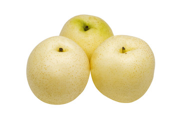 Asian pears in group clipping path