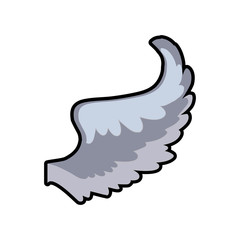 wing feather animal bird angel icon. Isolated and flat illustration. Vector graphic