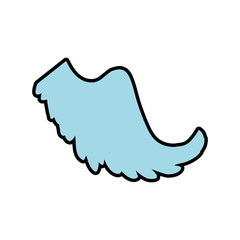 wing feather animal bird angel icon. Isolated and flat illustration. Vector graphic