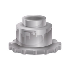 metal machine part gear industry icon. Isolated and flat illustration. Vector graphic