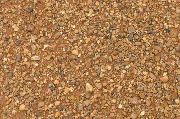 Orange background gravel on the ground