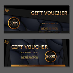 Naklejka premium Gift voucher. Vector, illustration.