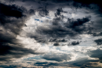 dark clouds in the sky.