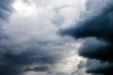 dark clouds in the sky.