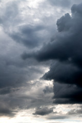 Fototapeta na wymiar Dark clouds in the sky.