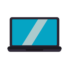 laptop technology gadget display icon. Isolated and flat illustration. Vector graphic