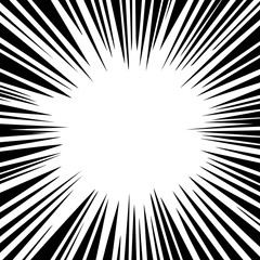 Naklejka premium Comic horizontal speed lines background