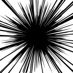 Obraz premium black and white radial lines background