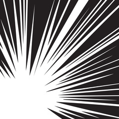 Obraz premium Comic horizontal speed lines background