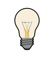 light bulb illumination energy power icon. Isolated and flat illustration. Vector graphic