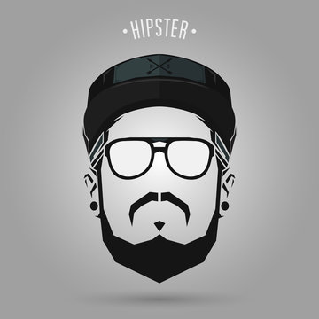 hipster sign cap
