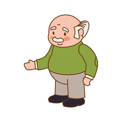grandfather old person man male icon. Isolated and flat illustration. Vector graphic