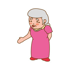 grandmother old person woman female icon. Isolated and flat illustration. Vector graphic