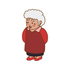 grandmother old person woman female icon. Isolated and flat illustration. Vector graphic