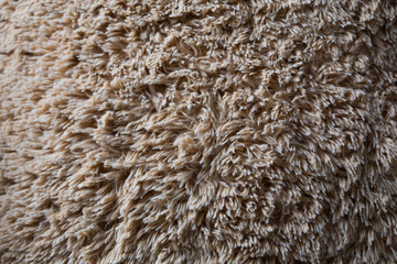 close-up brown wool fluffy fur texture background