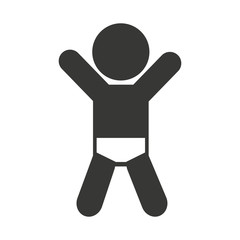 baby silhouette isolated icon