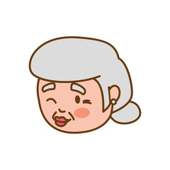 grandmother old person woman female icon. Isolated and flat illustration. Vector graphic