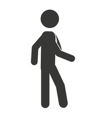 business man male silhouette isolated icon