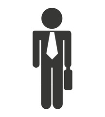 business man male silhouette isolated icon